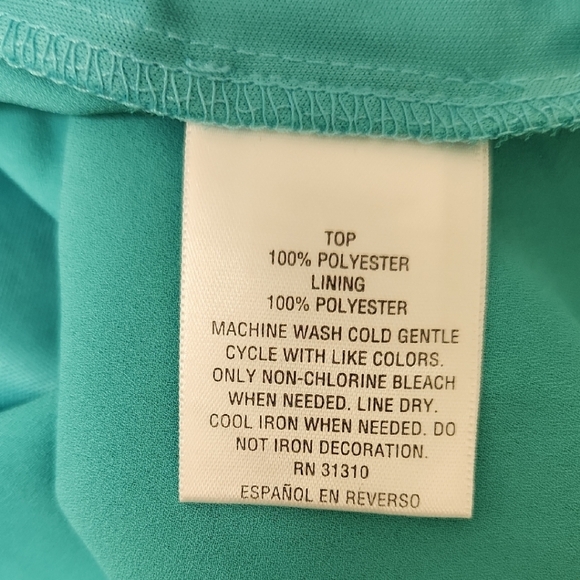 Thalia Sodi Turquoise Embellished Sleeveless Blouse Size XL.   #E03 - Picture 11 of 11